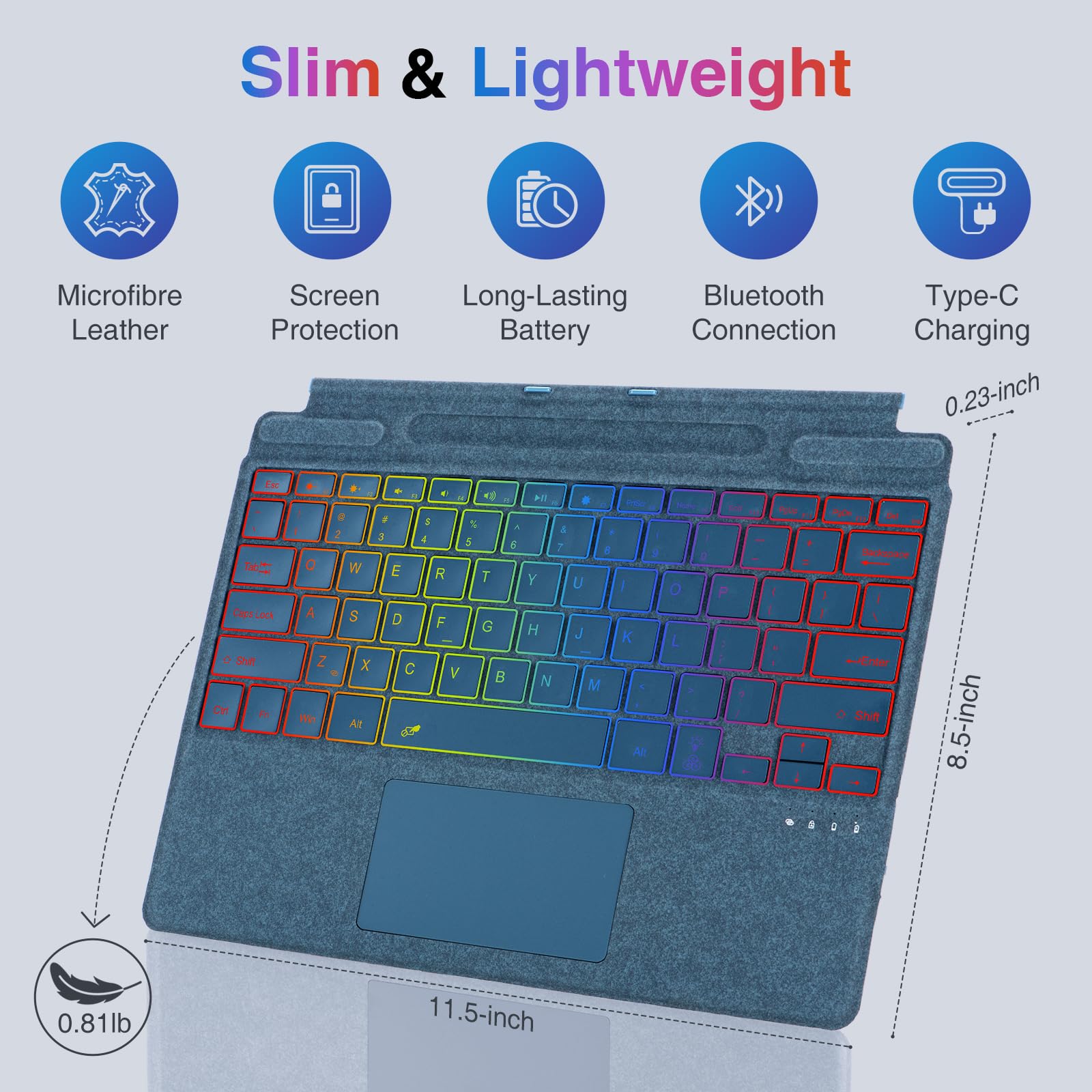 Microsoft Surface 専用キーボード Amazon.co.jp: Aulaiiex マイクロファイバーレザーキーボード Surface